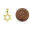 14K Yellow Gold Star of David Pendant Charm Jewelry 20mm x 12mm